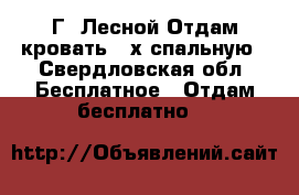 Г. Лесной.Отдам кровать 2-х спальную - Свердловская обл. Бесплатное » Отдам бесплатно   